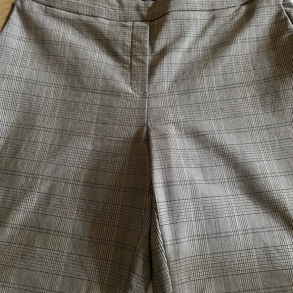 Gray Hilary Radley Plaid Trousers